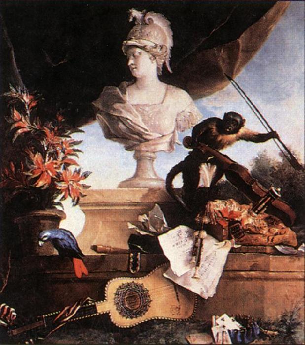 OUDRY, Jean-Baptiste Allegory of Europe sg Spain oil painting art